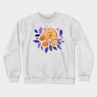 Spring roses bouquet - orange and purple Crewneck Sweatshirt